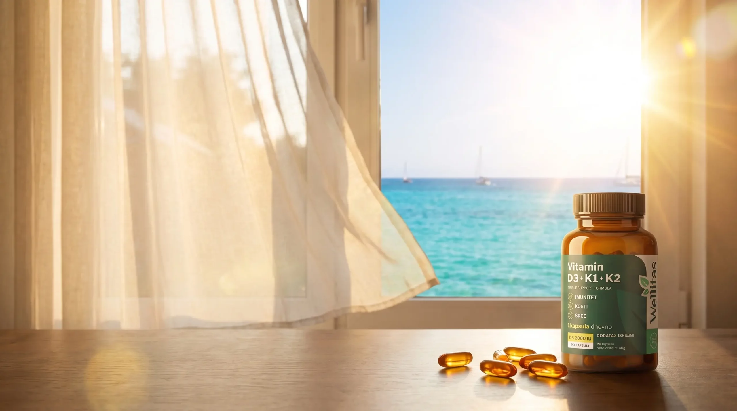 Vitamin D3, K1 i K2 su prava kombinacija za zimske dane i periode neizloženosti suncu.